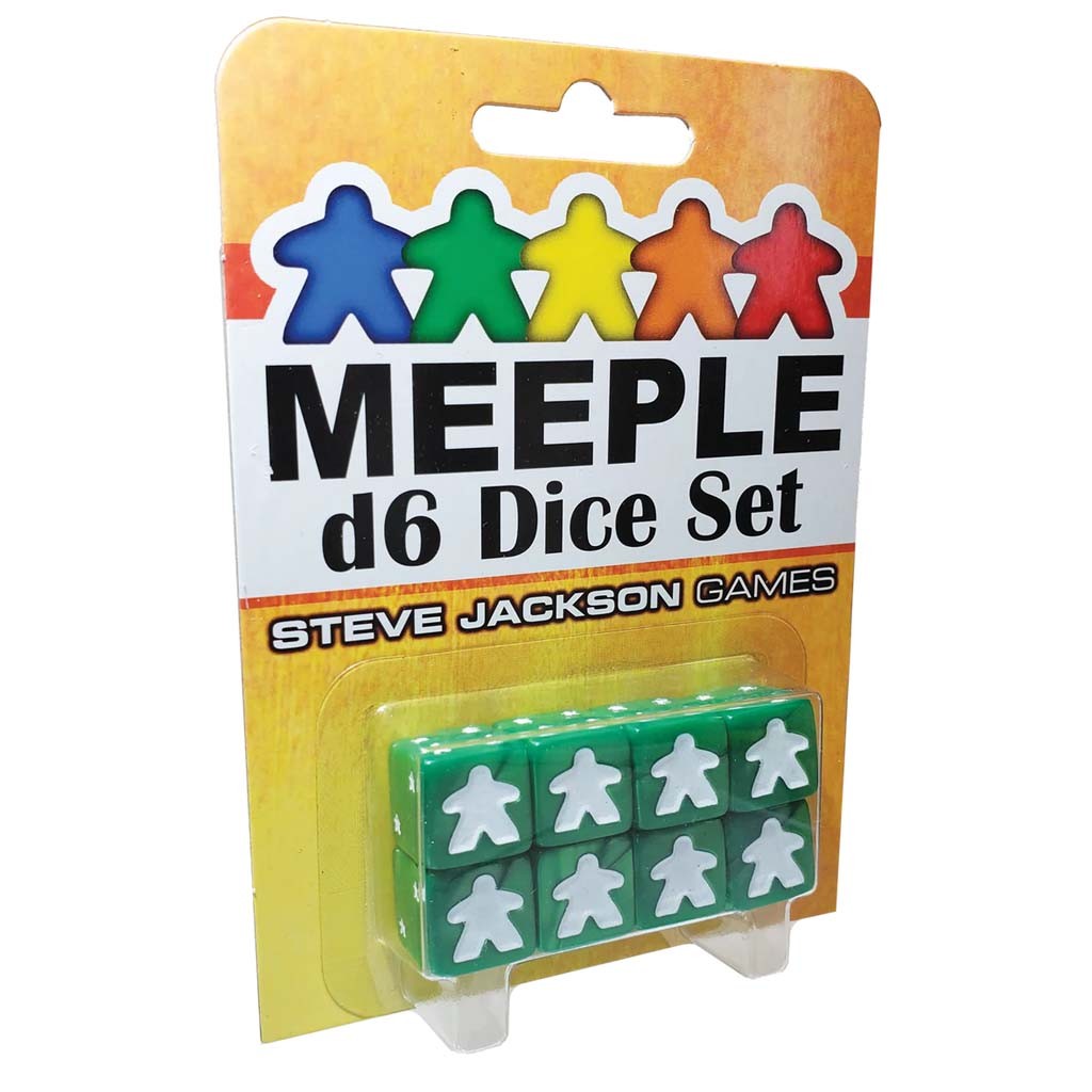 Steve Jackson Games Meeple D6 Würfel Set Gruen