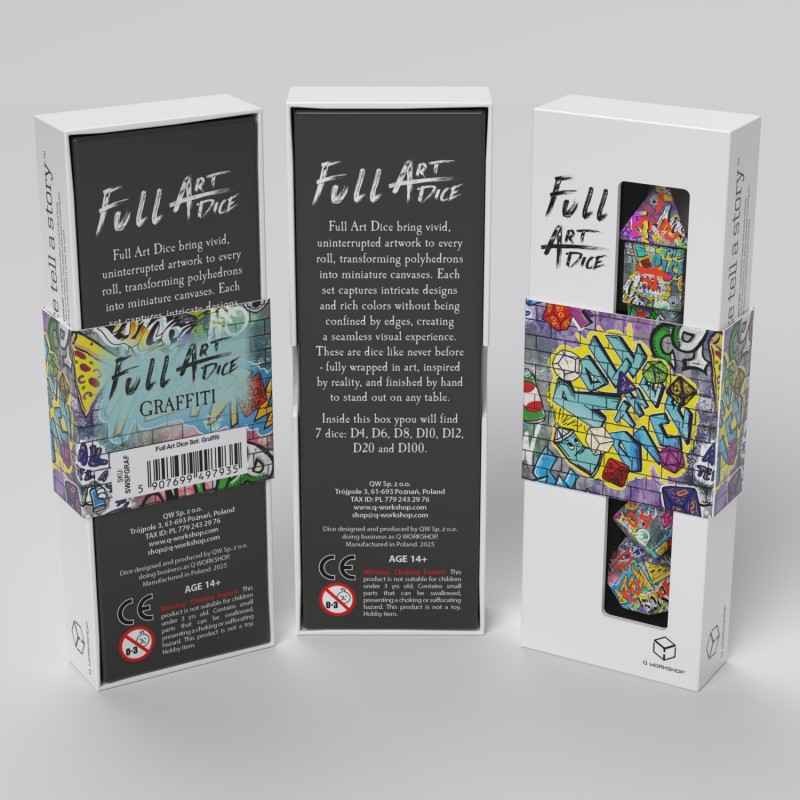 Full Art Dice Set: Graffiti
