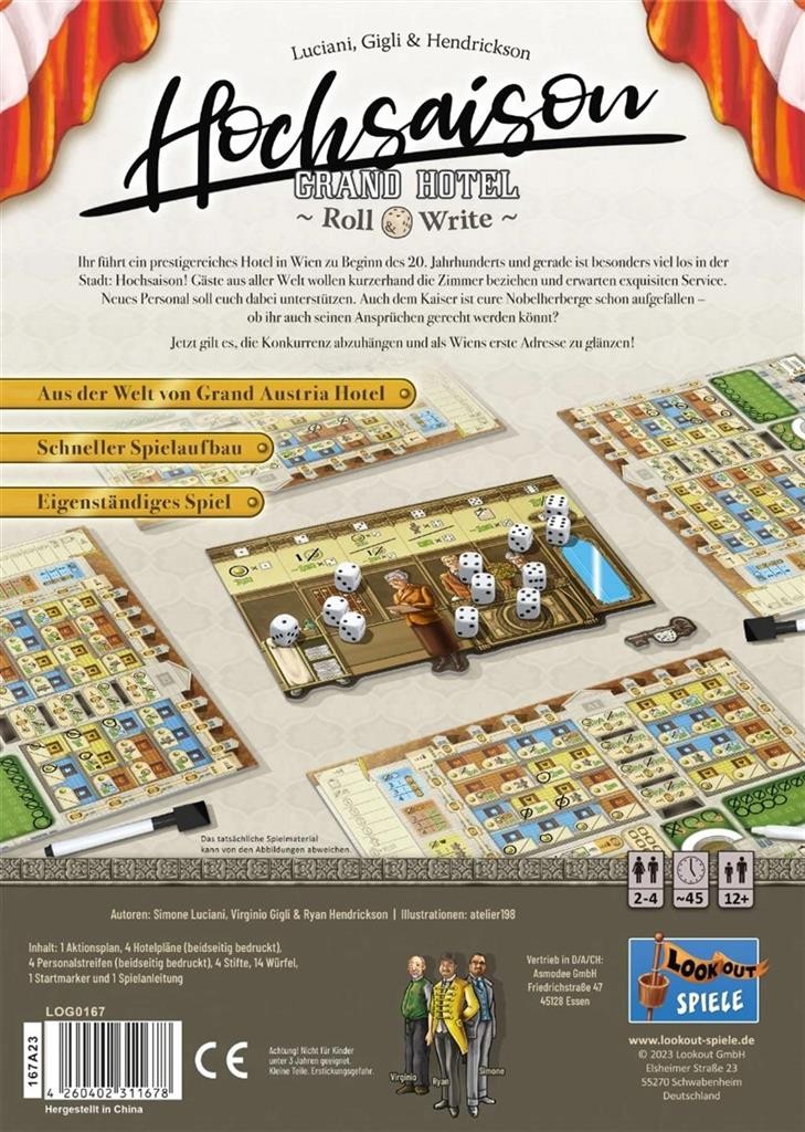 Hochsaison: Grand Hotel Roll & Write - DE