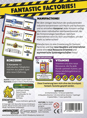 FANTASTIC FACTORIES: Manufactions - DE