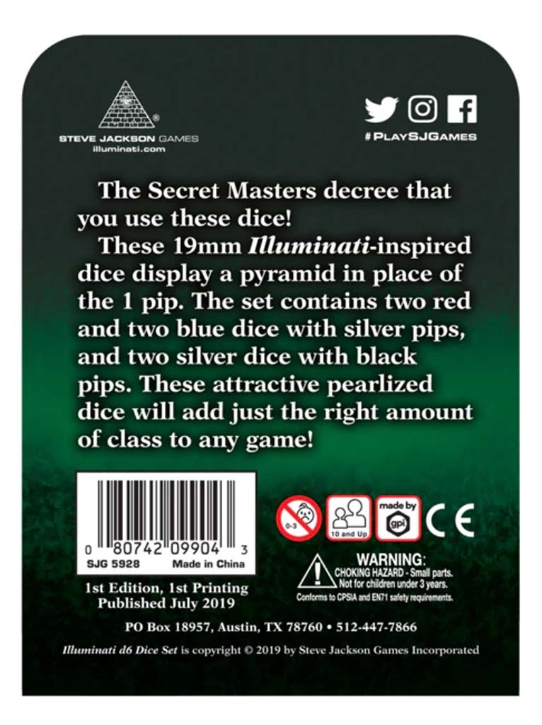 Steve Jackson Games Illuminati D6 Würfel Set