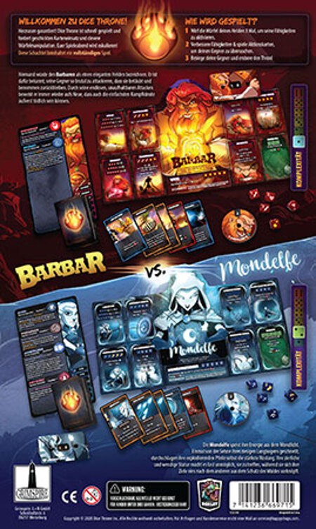 Dice Throne: Barbar vs. Mondelfe - DE