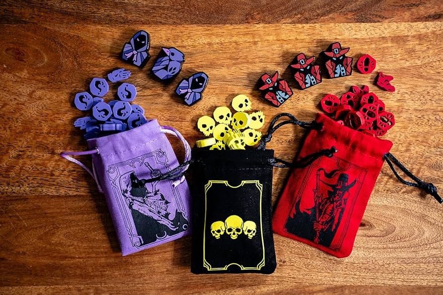 Pagan 125 Holztokens (+ 3 Taschen)