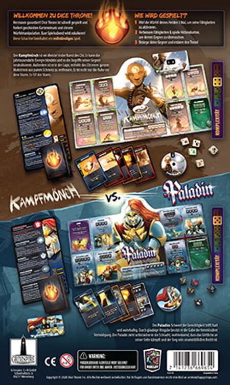 Dice Throne: Kampfmönch vs. Paladin - DE