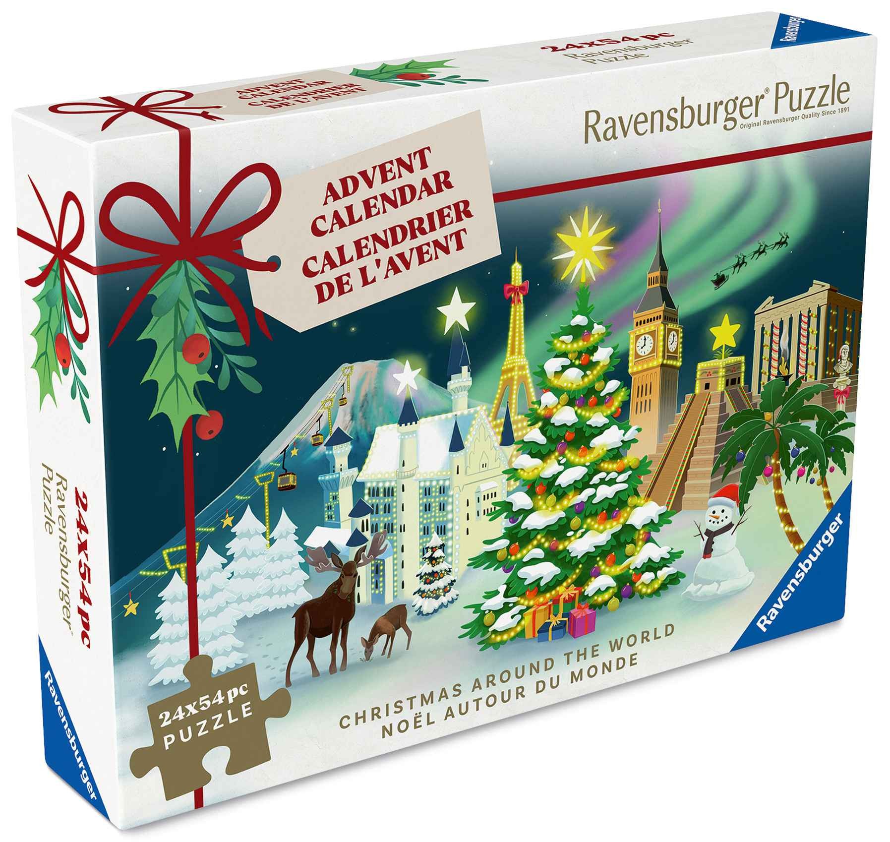 Puzzle-Adventskalender 24x 56 Teile - Christmas around the World
