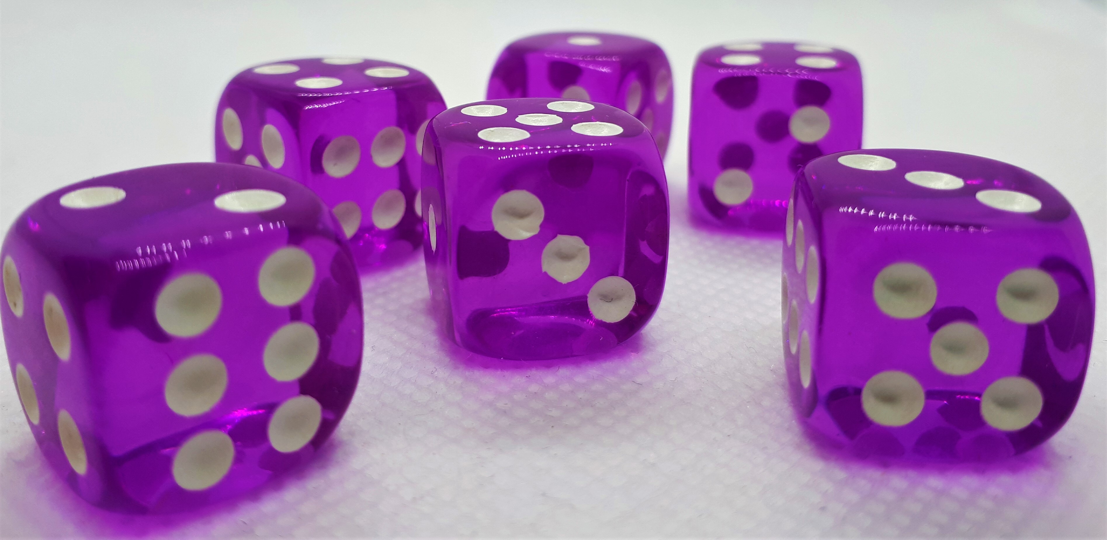Dice4Friends Würfelset D6 Transparent: Purple (12)