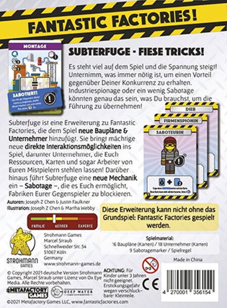 Fantastic Factories - Subterfuge Erweiterung
