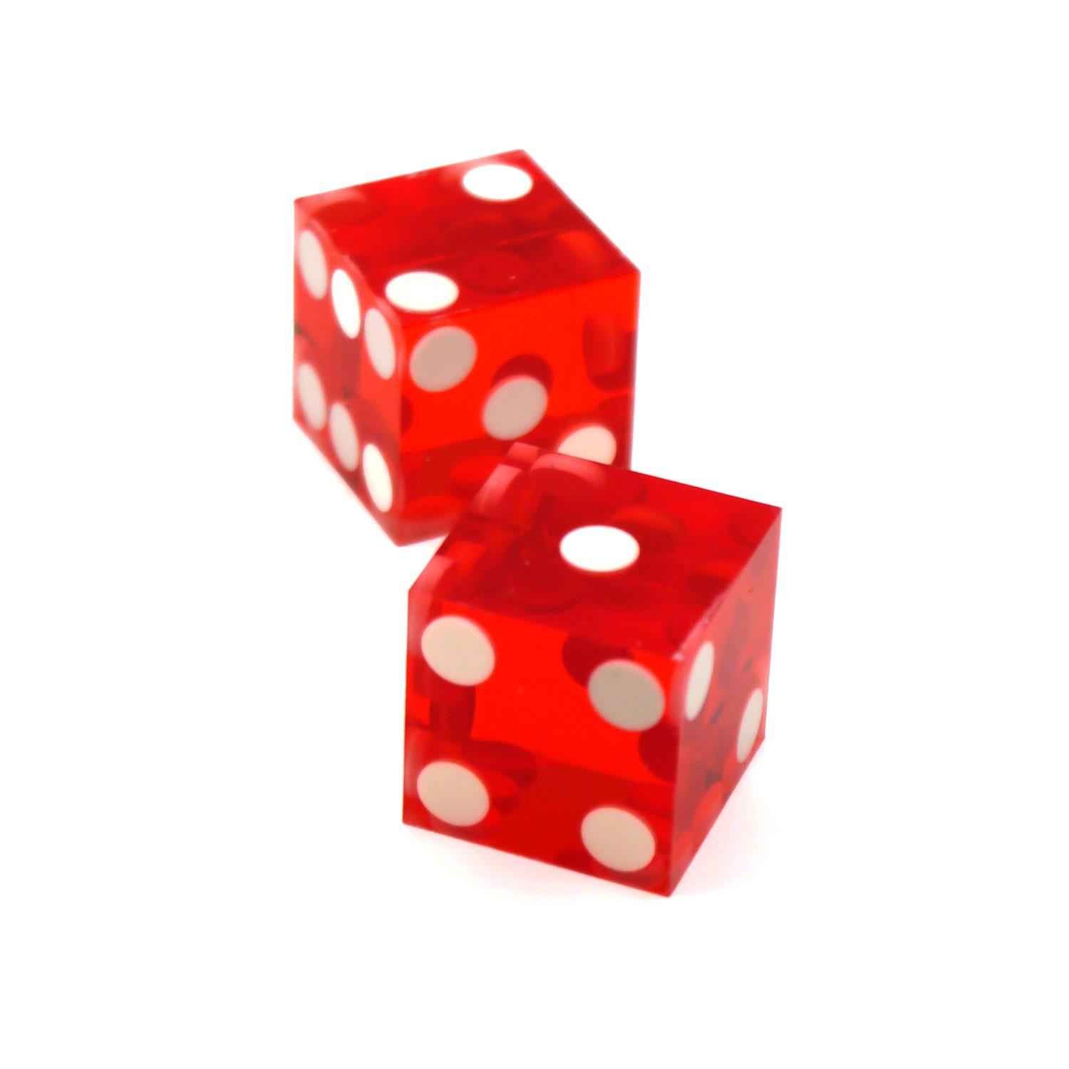 Dice4Friends Würfelset D6 Transparent: Casinowürfel (Red)