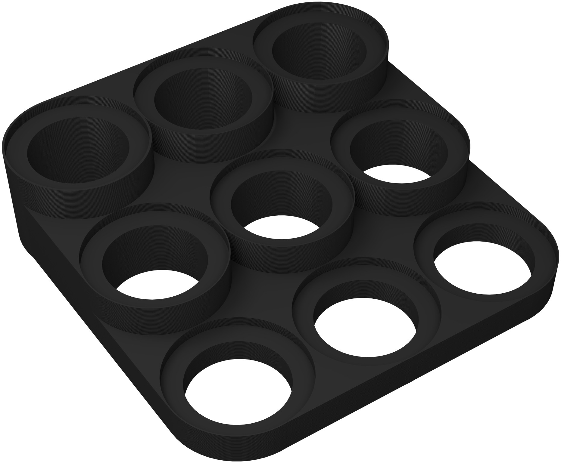 Feldherr Figurenpodest für 58 mm Bases schwarz