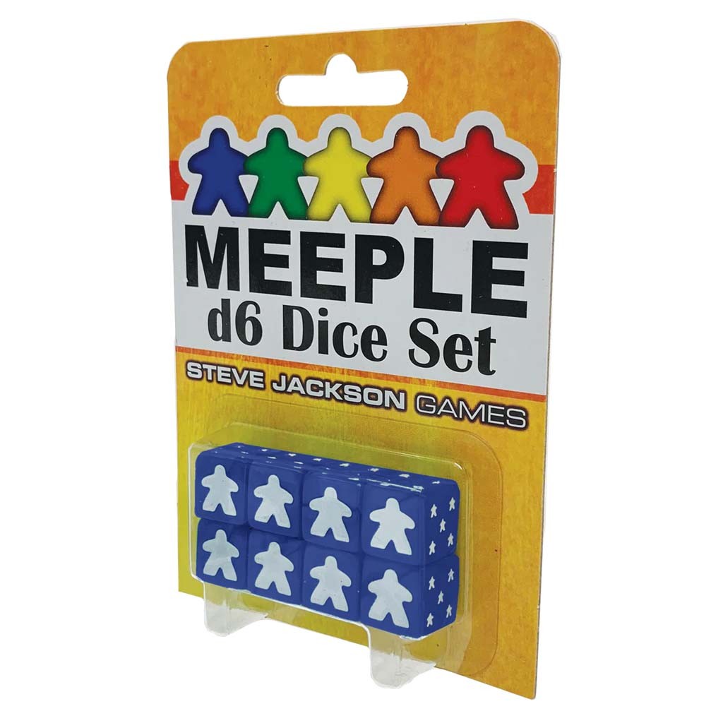 Steve Jackson Games Meeple D6 Würfel Set Blau