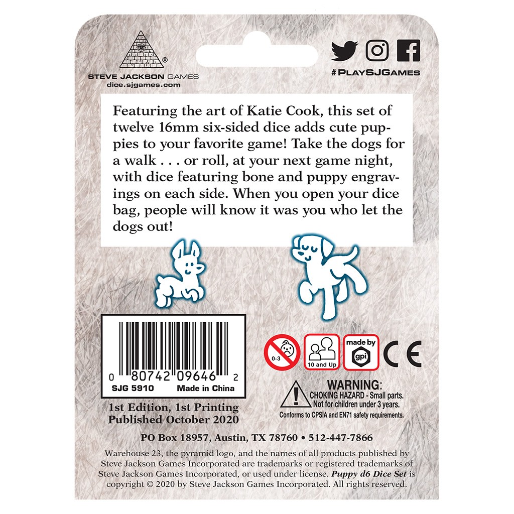 Steve Jackson Games Puppy D6 Würfel Set