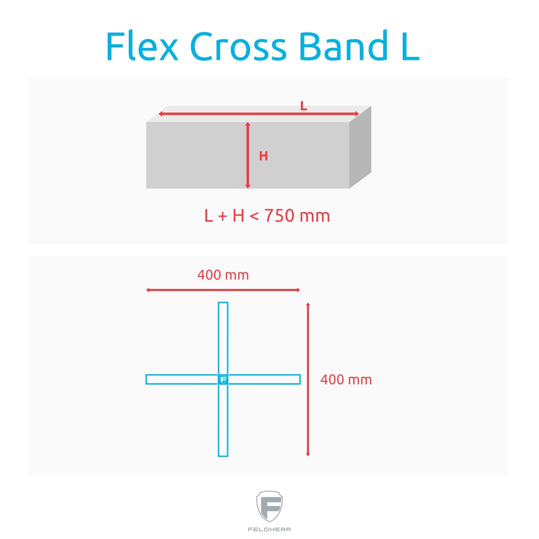 Feldherr Flex Cross Band blau - Größe XL