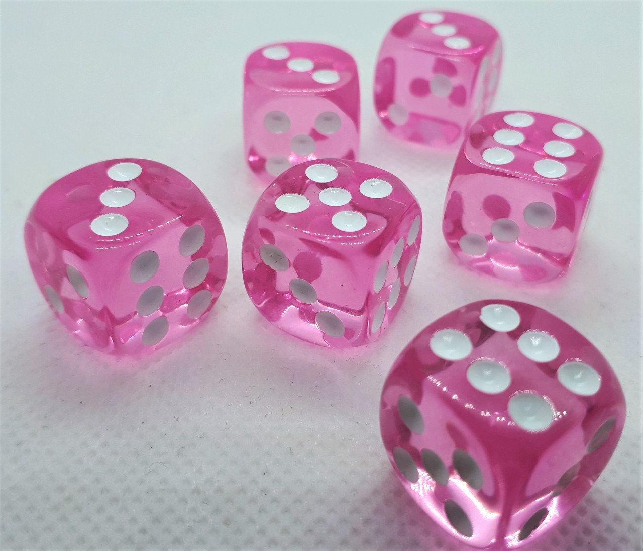 Dice4Friends Würfelset D6 Transparent: Pink (12)